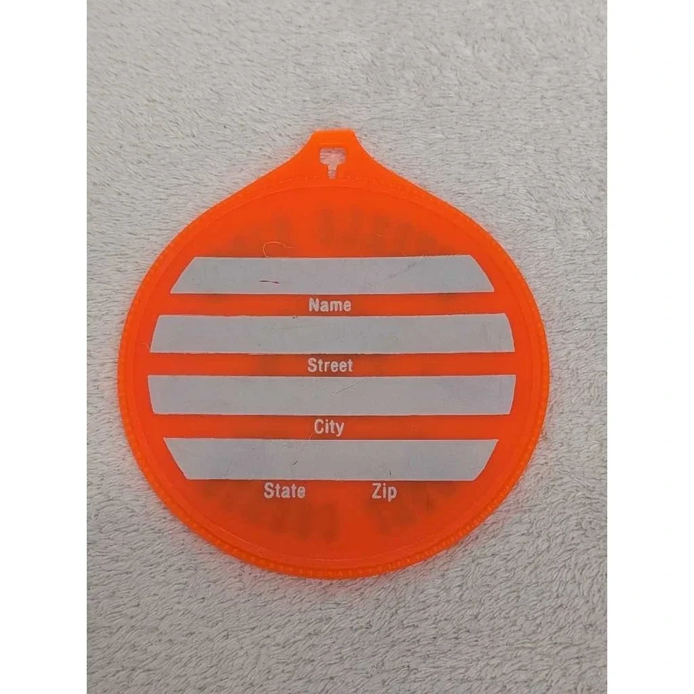 Buffalo Ridge Golf Course Luggage Tag - Orange Address Holder - Vintage‎ Travel